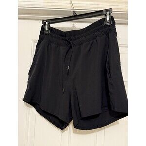 Lululemon Womens Shorts Size M (Tag Missing) Black Athletic Lined Activewear